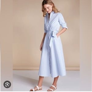 Calvin Klein Tie Waist Shirt Dress size 4 coastal grandmother